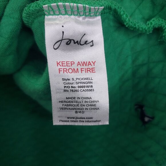 Joules Pickwell Sweater Women's Sz 12 Quilted Pullover Spring Green Split Cuff - Picture 5 of 12